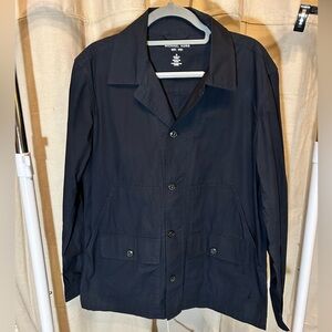 Michael Kors Shirt Jacket Mens Medium Stretch Long Sleeve Black Retail $148